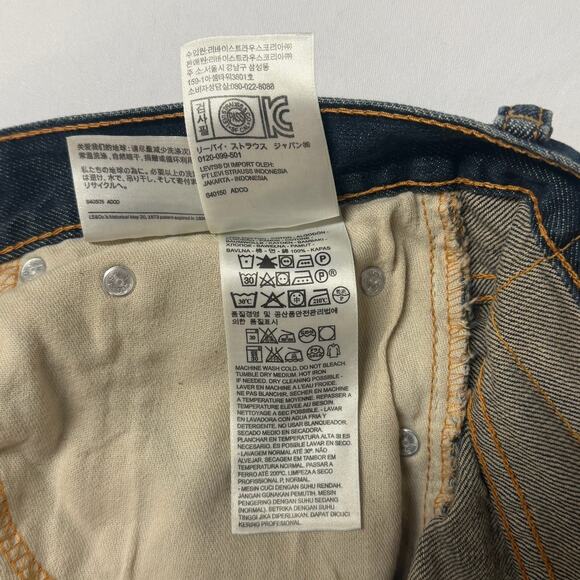 Levi's 550 Jeans Mens 34x34 Blue Relaxed Fit Dark Wash Denim - Picture 11 of 16